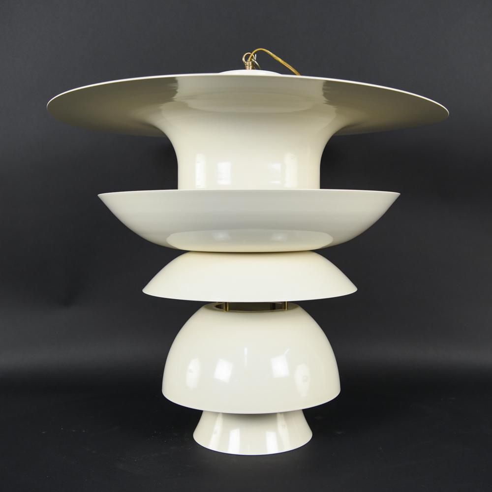 POUL HENNINGSEN 5 FINNED PENDANT CHANDELIER (1 of 8)