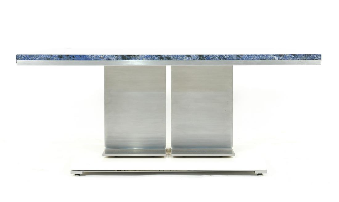 LORIN MARSH DESIGN MARBLE & STEEL COFFEE TABLE (1 of 9)