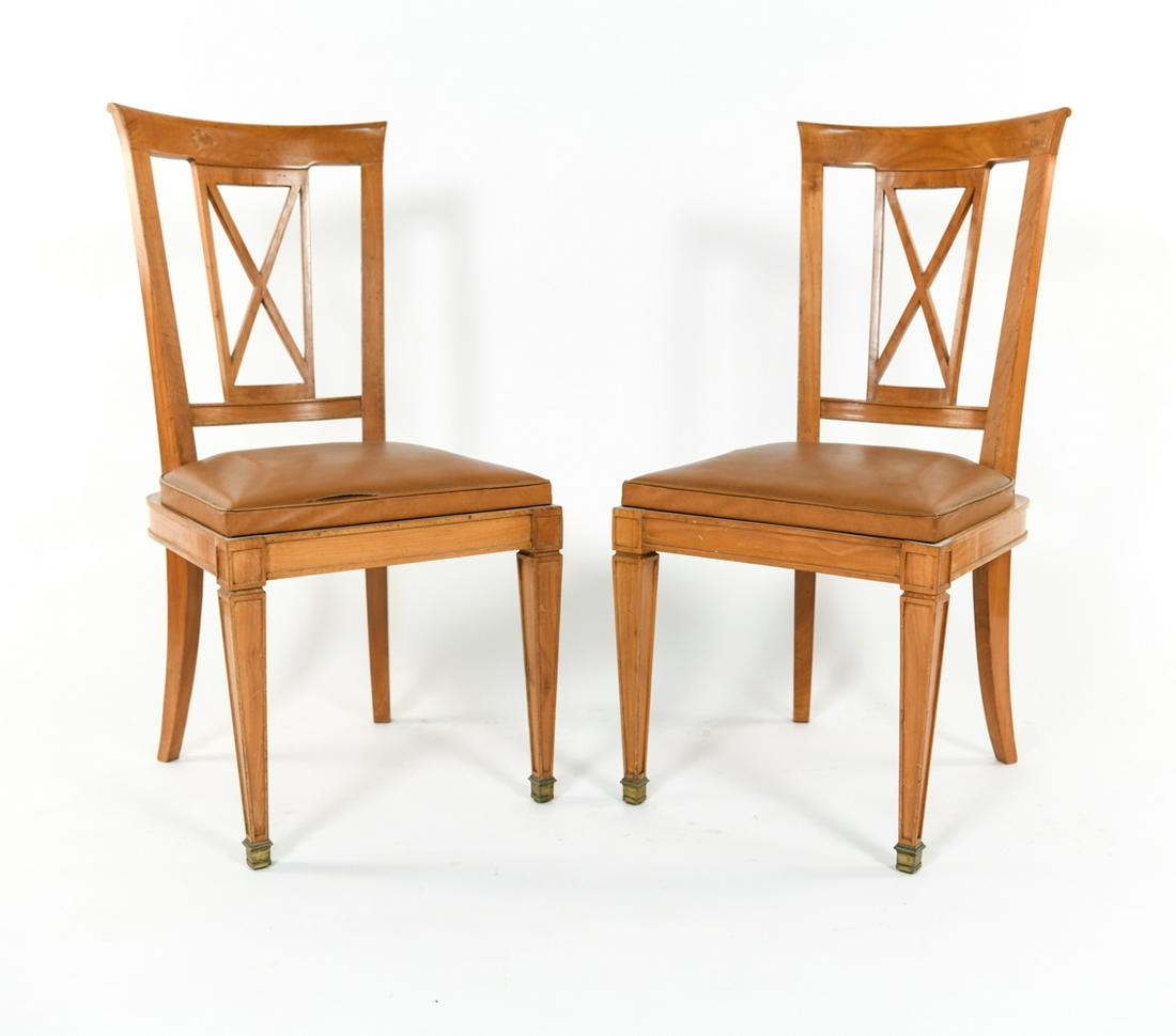 PAIR ANDRE ARBUS STYLE SIDE CHAIRS (1 of 13)