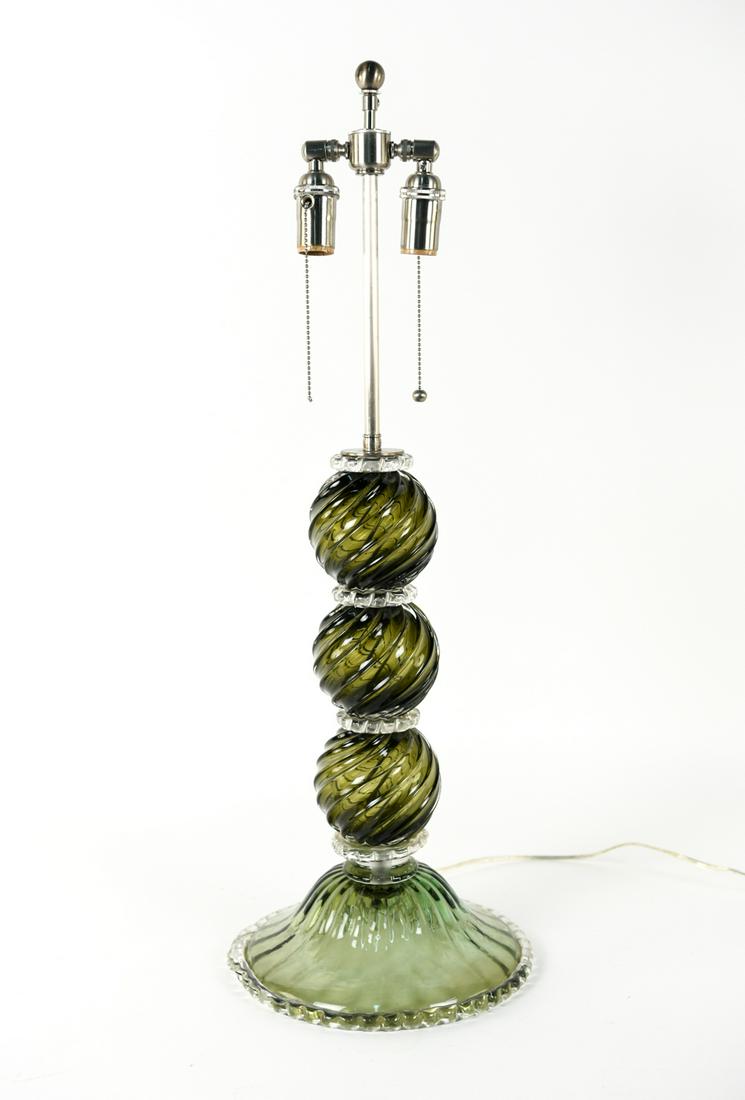 CENEDESE FOR LORIN MARSH 3-SPHERE GLASS LAMP (1 of 10)