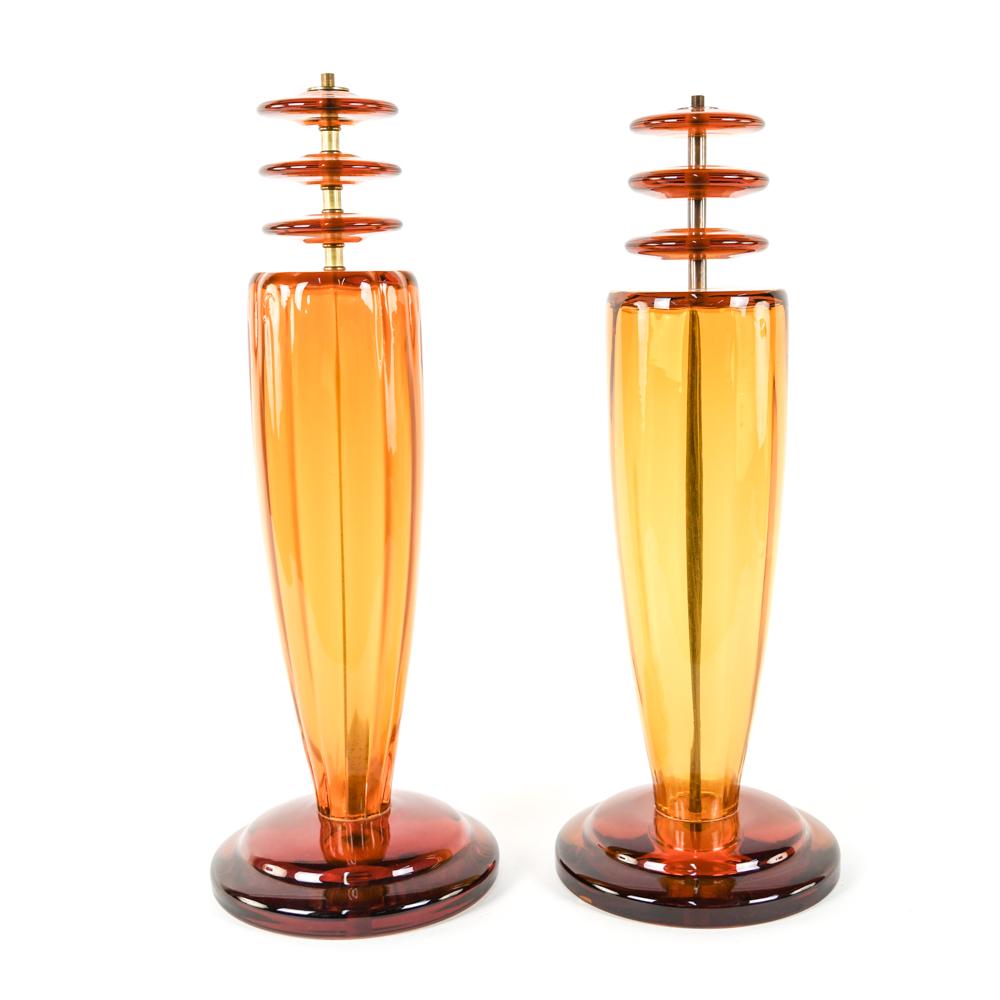 MURANO DISC GLASS LAMP BASES (1 of 10)