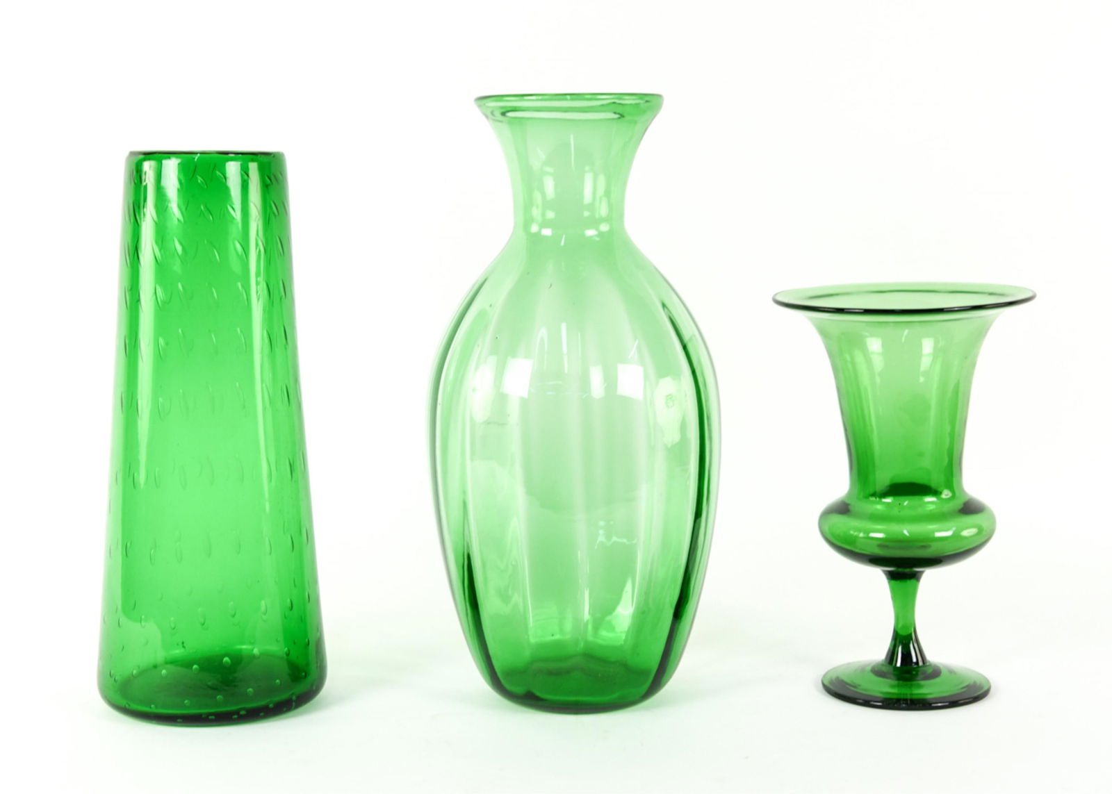 DECORATIVE ENGLISH GLASS VESSELS MANNER OF BLENKO (1 of 15)