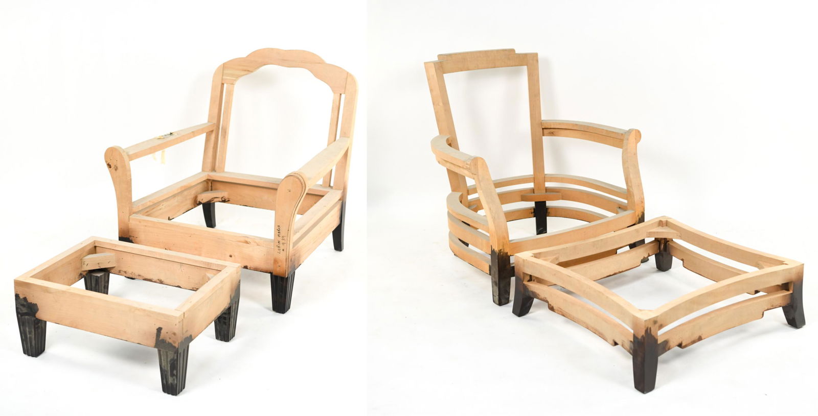 TRADITIONAL STYLE CHAIR AND OTTOMAN FRAMES (1 of 12)