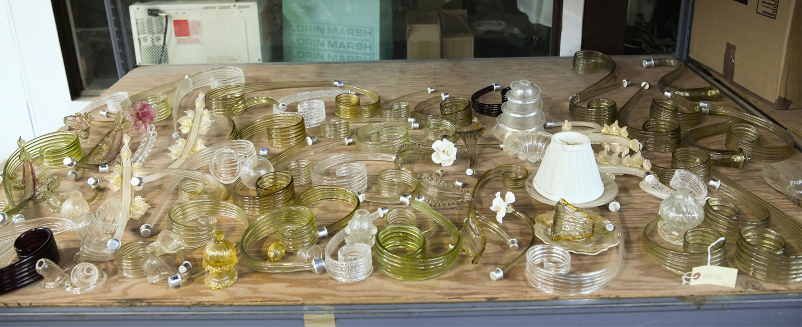 COLLECTION OF LIGHTING PARTS INCLUDING MURANO (1 of 7)