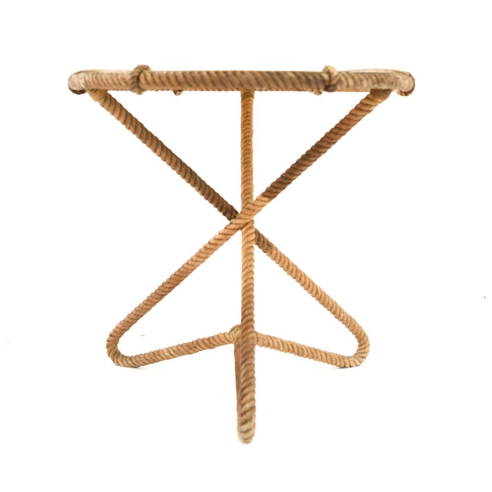AUDOUX MINET ROPE AND FIBERGLASS SIDE TABLE (1 of 9)