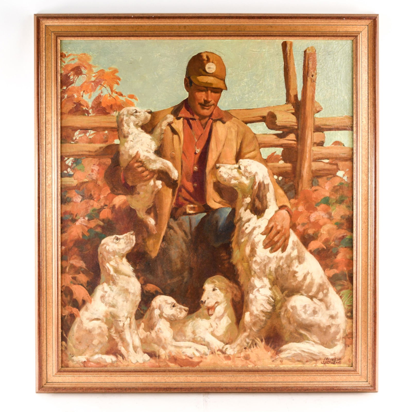 C. 1920S ILLUSTRATION O/C SIGNED (1 of 14)