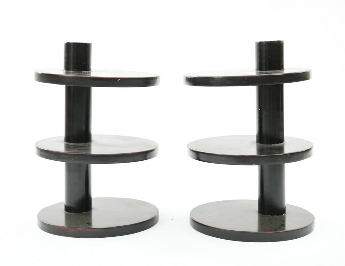 (2) THREE TIER SIDE TABLES (1 of 8)