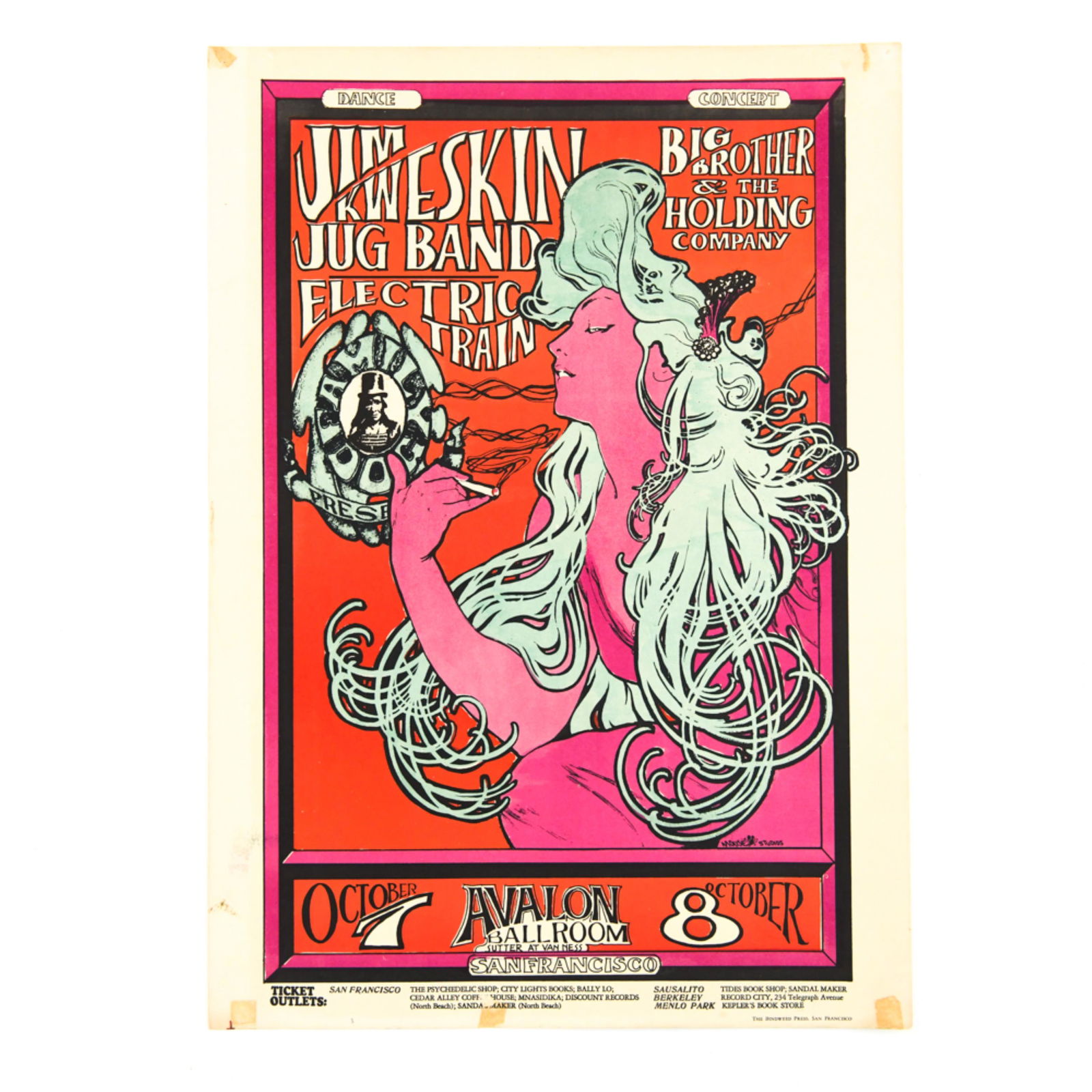FD 29 WOMAN WITH GREEN HAIR CONCERT POSTER (1 of 7)