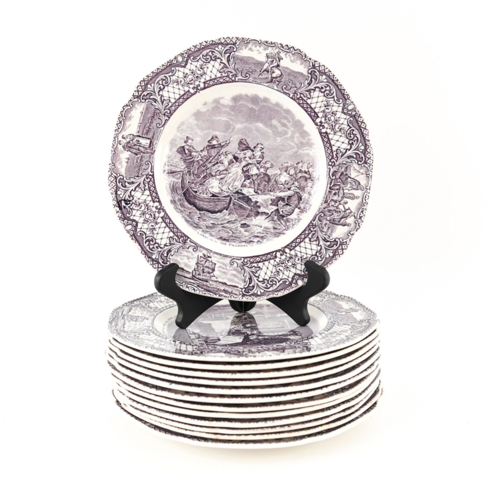 (13) ENGLISH TRANSFERWARE PLATES (1 of 17)