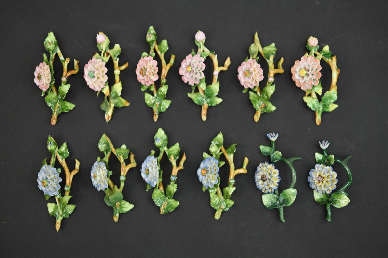 (12) GERMAN PORCELAIN PLACE CARD HOLDERS (1 of 12)