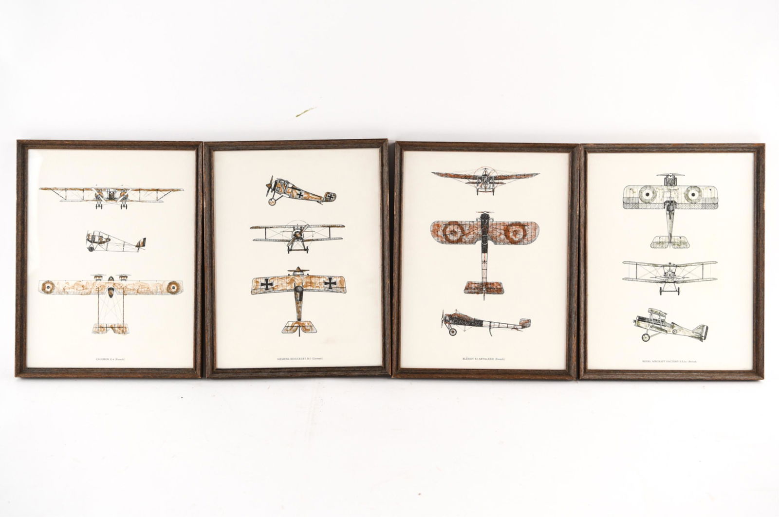 (4) WWI MILITARY AIRCRAFT PRINTS (1 of 11)