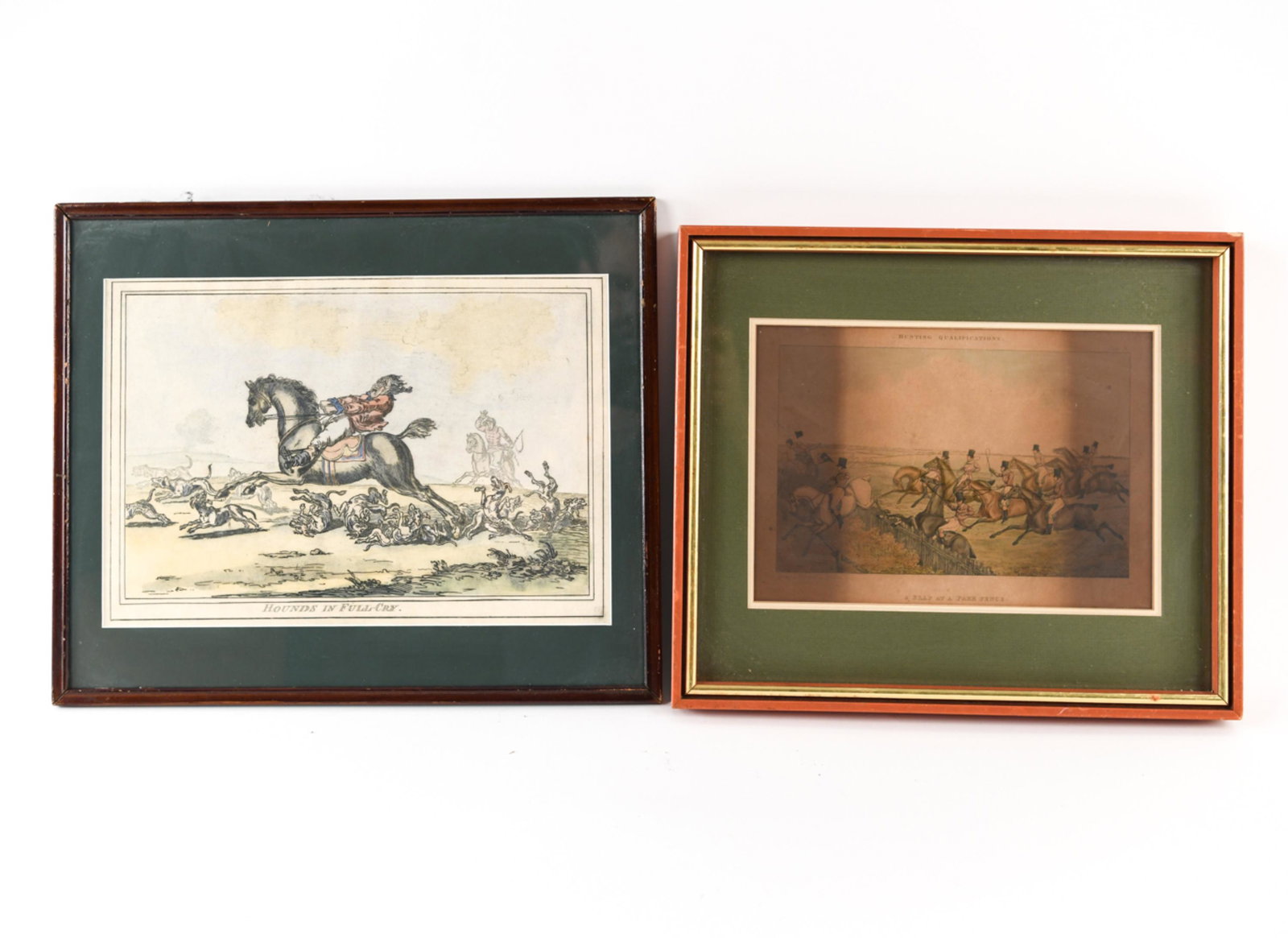 (2) 19TH C. COLORED PRINTS OF HORSE SUBJECTS (1 of 11)