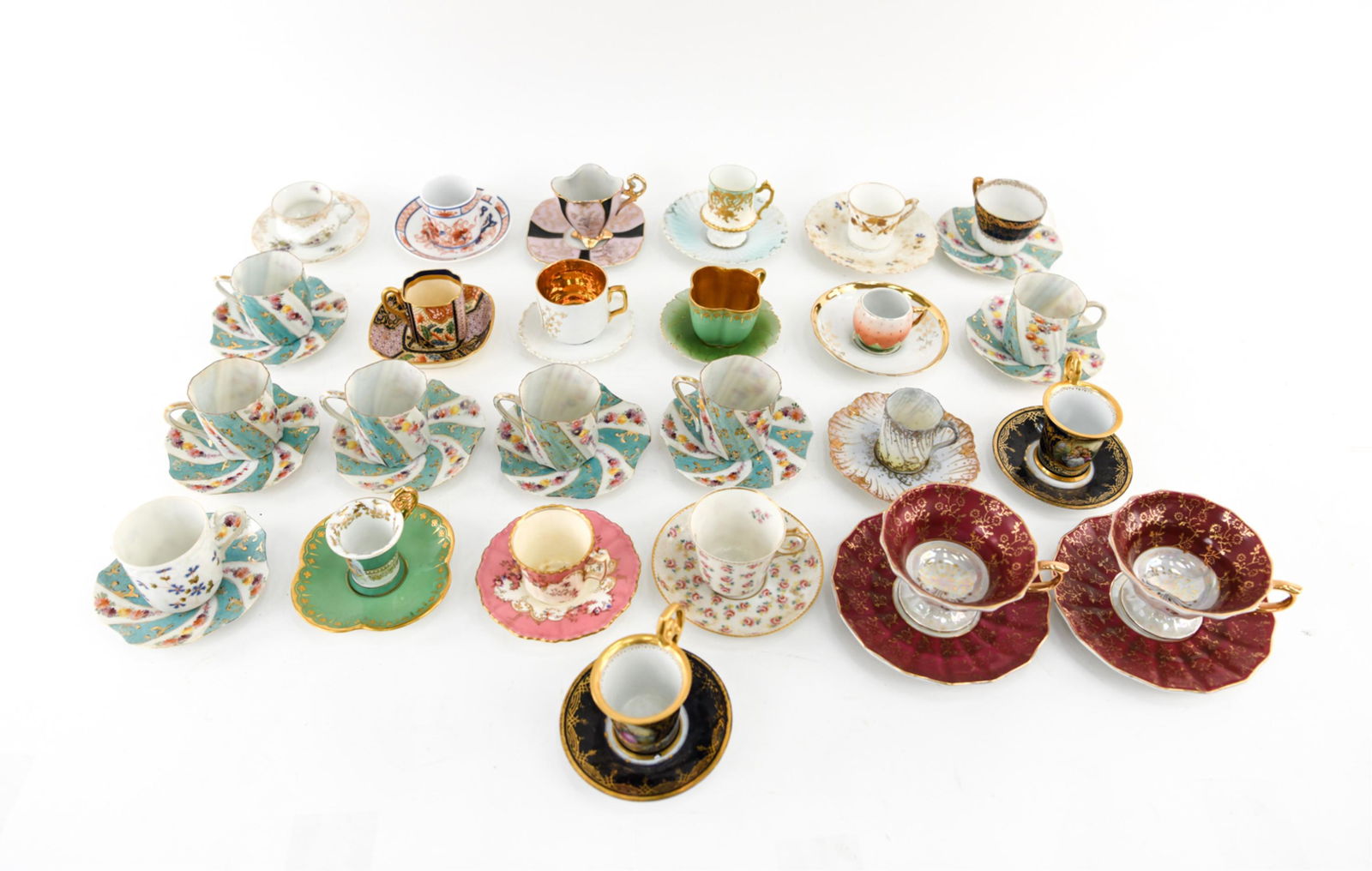 GROUPING OF PORCELAIN DEMITASSE CUPS (1 of 20)