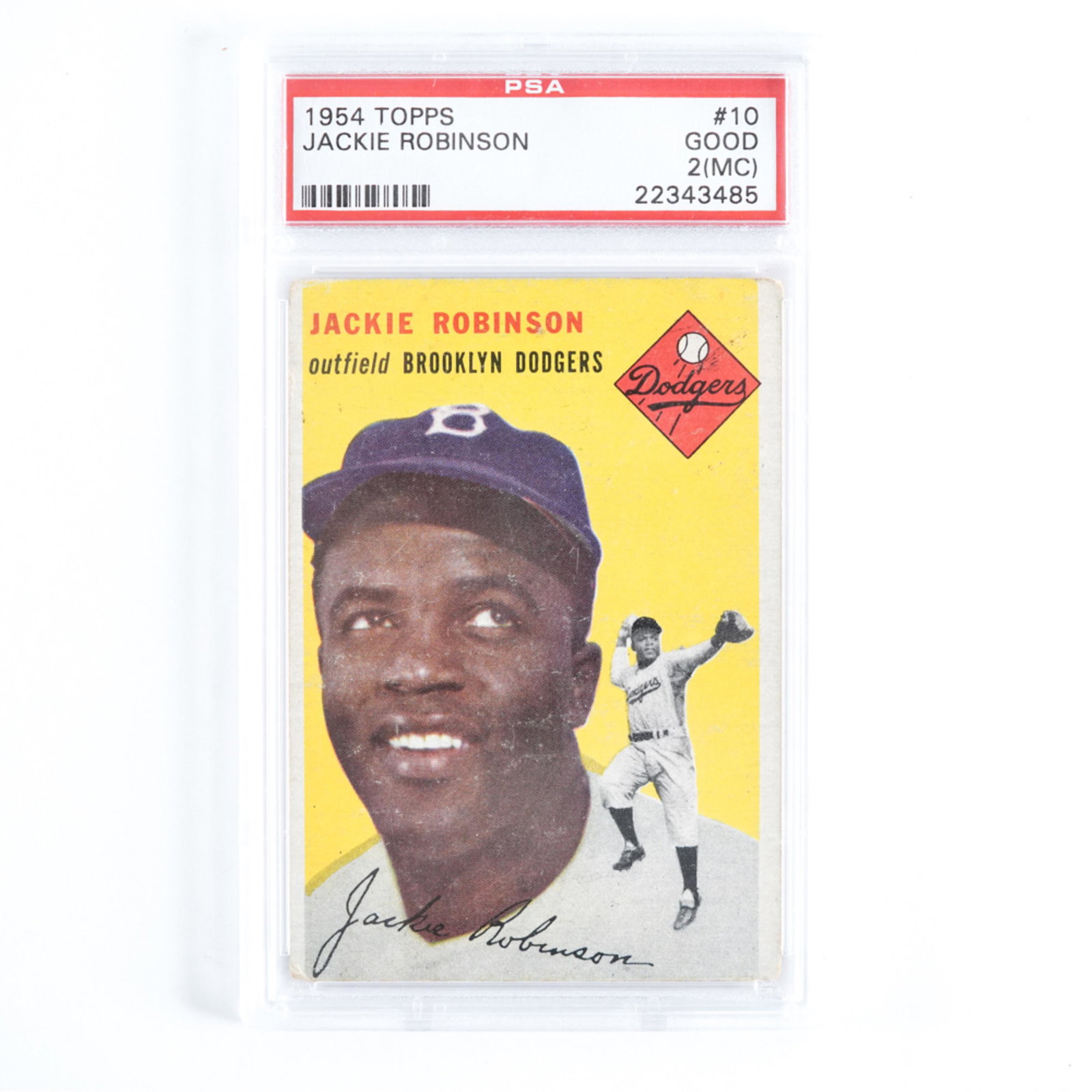 1954 TOPPS #10 JACKIE ROBINSON CARD (1 of 10)