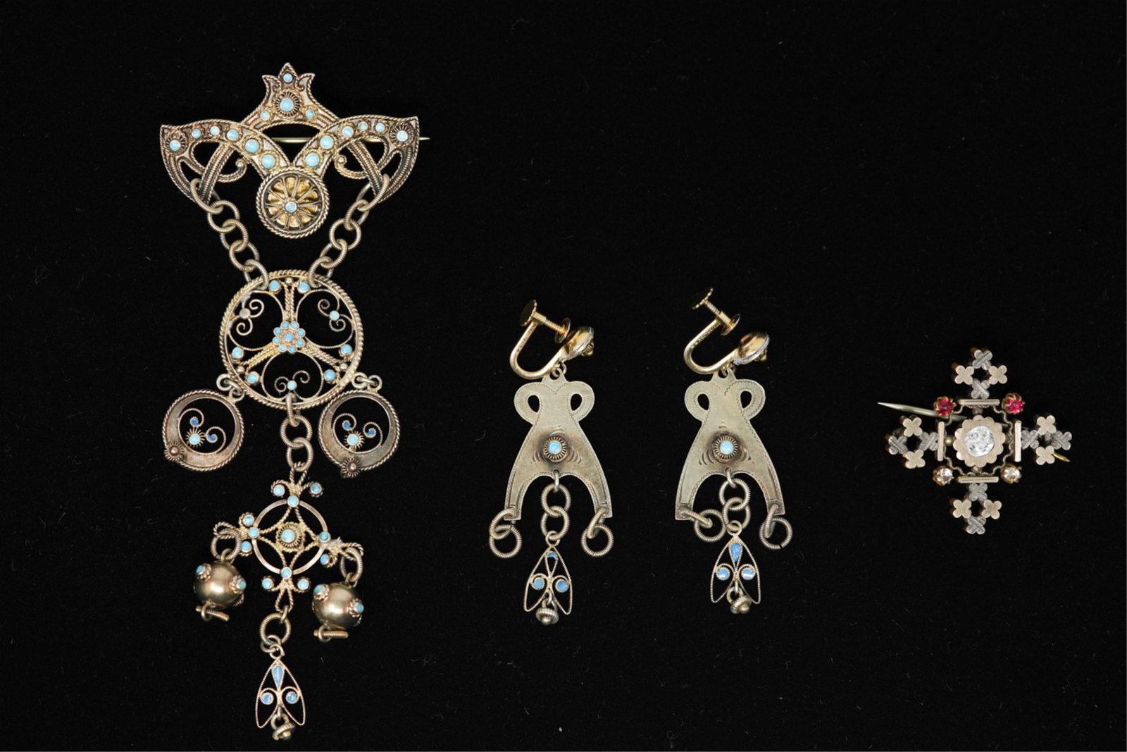 ANTIQUE JEWELRY INCL. STERLING & TURQUOISE (1 of 10)