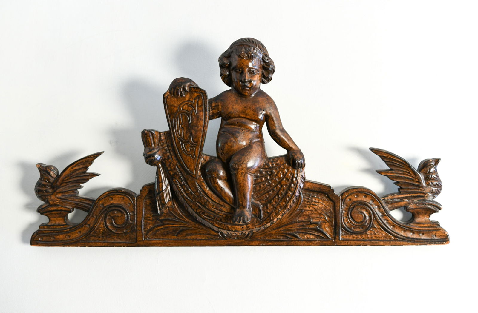 ANTIQUE CARVED WOODEN WALL HANGING (1 of 9)