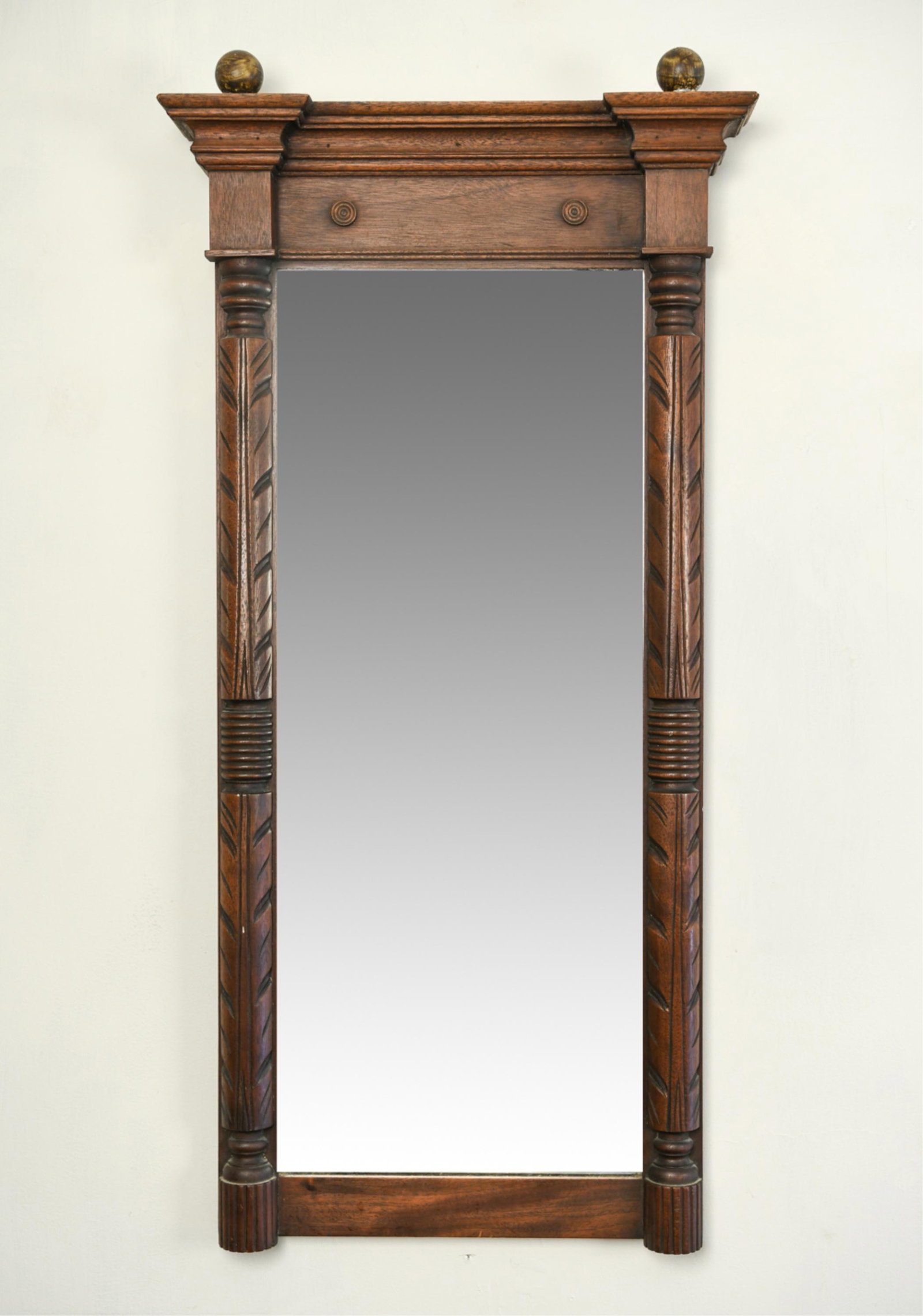 ANTIQUE EMPIRE CARVED PIER MIRROR (1 of 10)