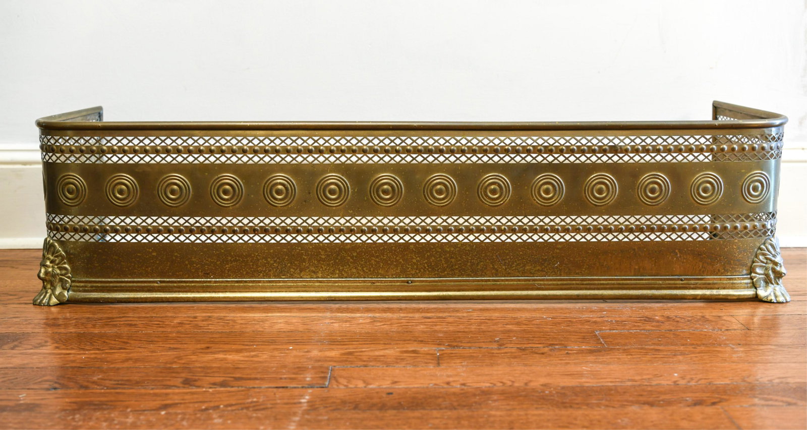 19TH CENTURY BRASS FIRE FENDER (1 of 10)