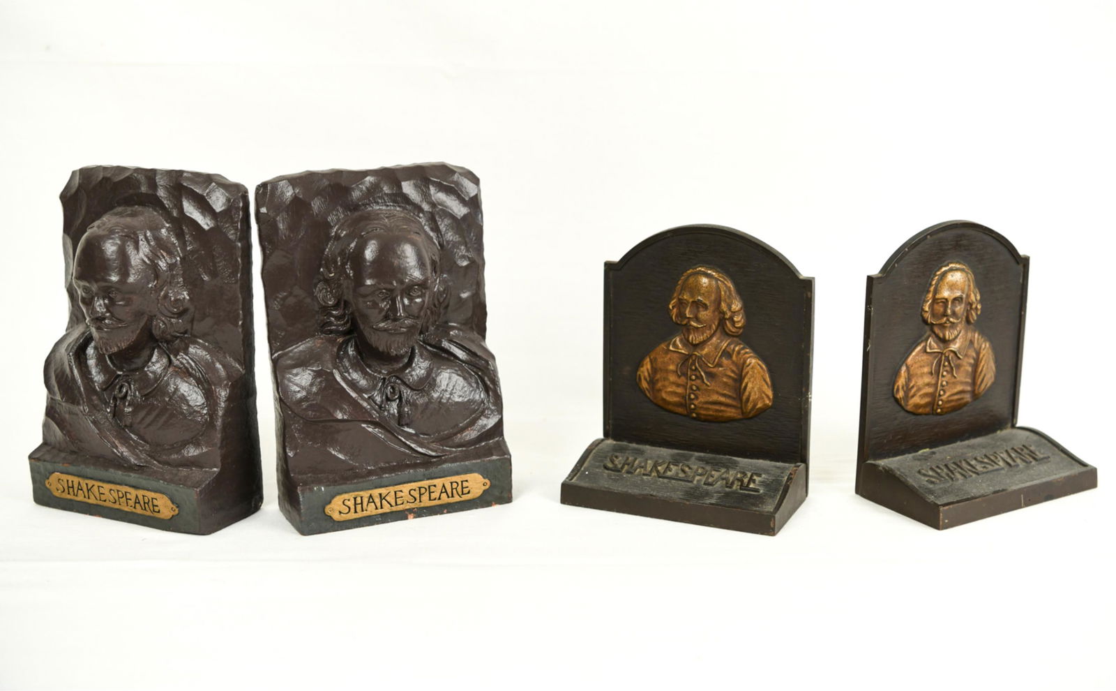 (2) PAIRS OF SHAKESPEARE BOOKENDS (1 of 10)