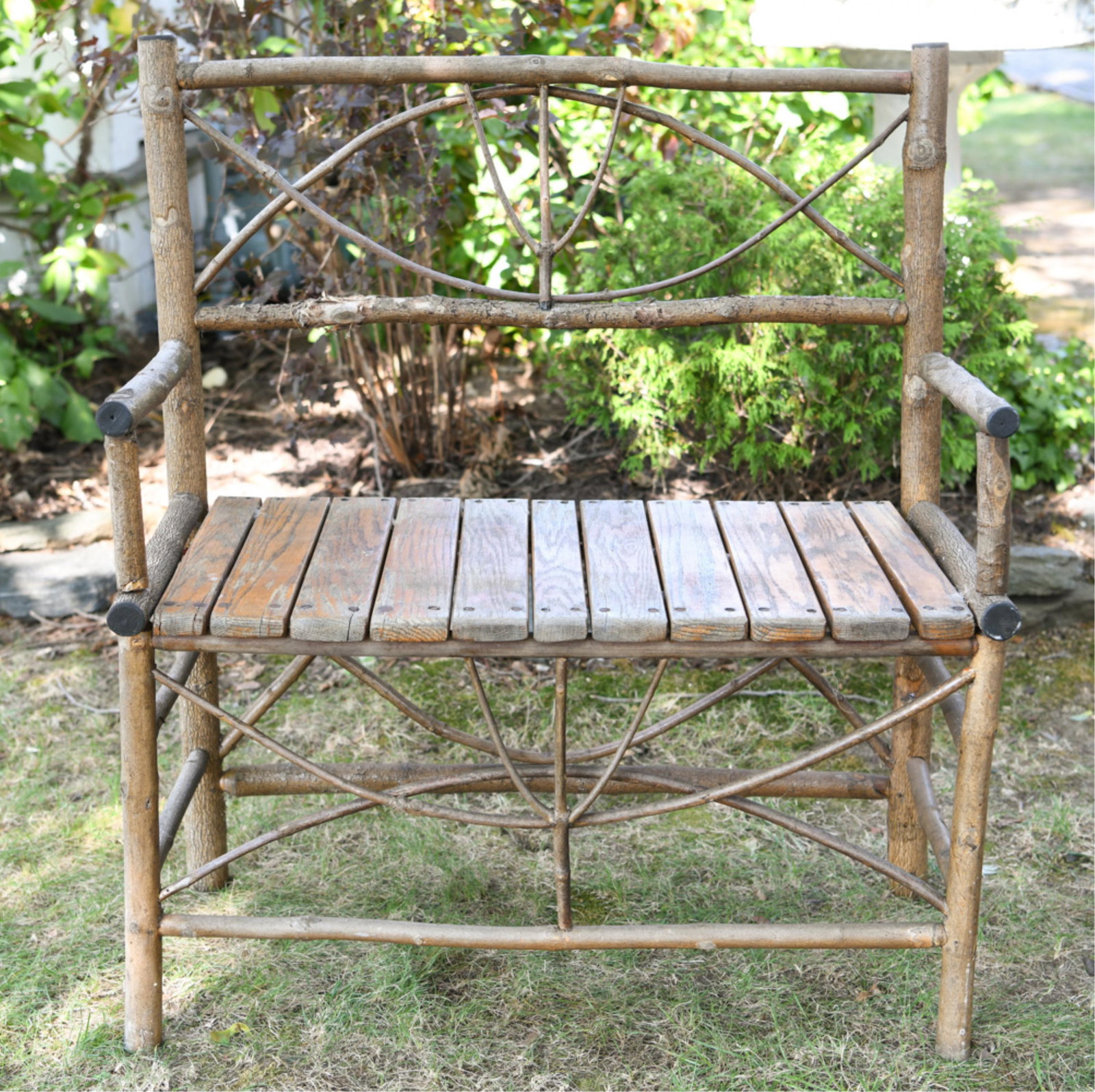 ADIRONDACK STYLE TWIG BENCH (1 of 10)