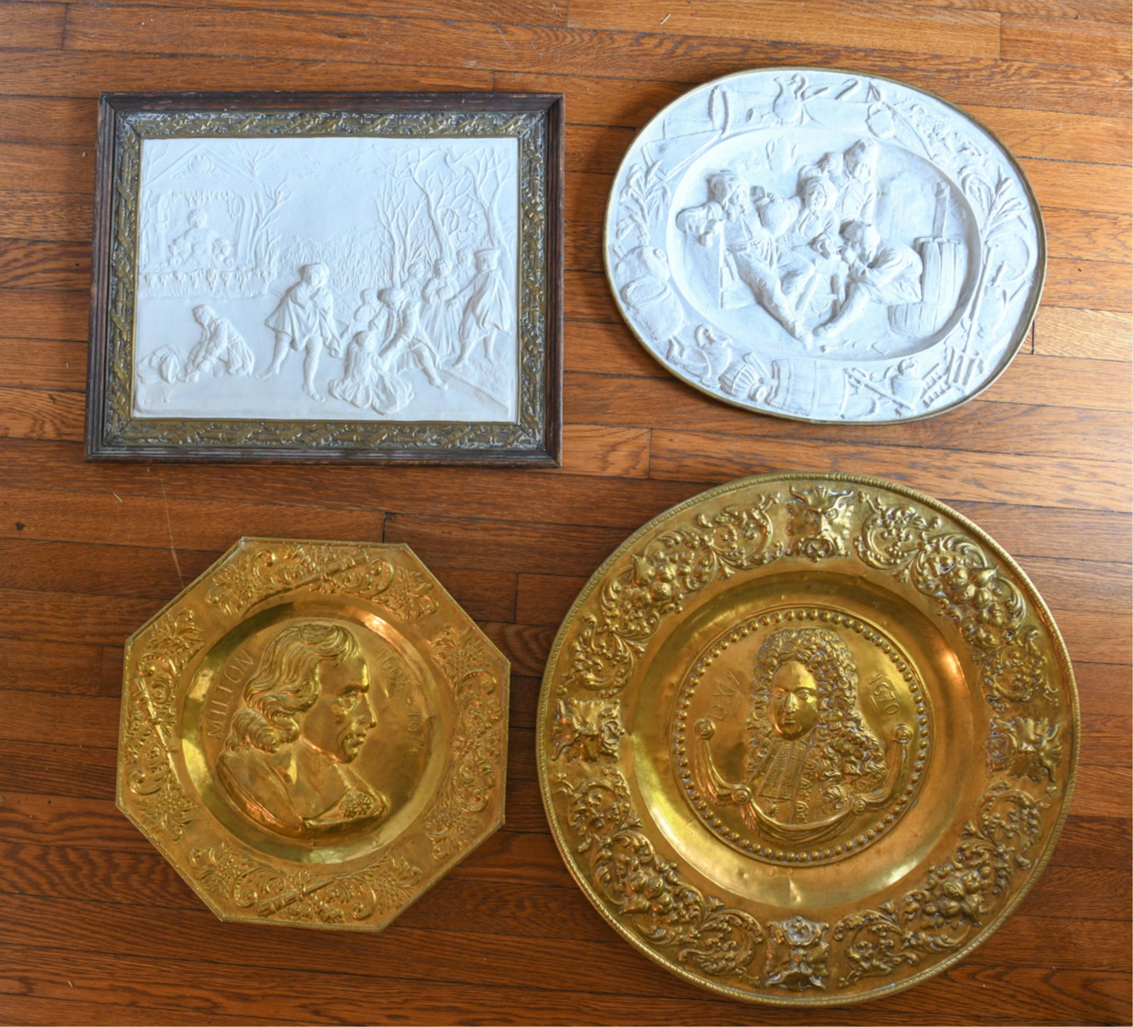 (4) REPOUSSE RELIEF PLAQUES (1 of 10)