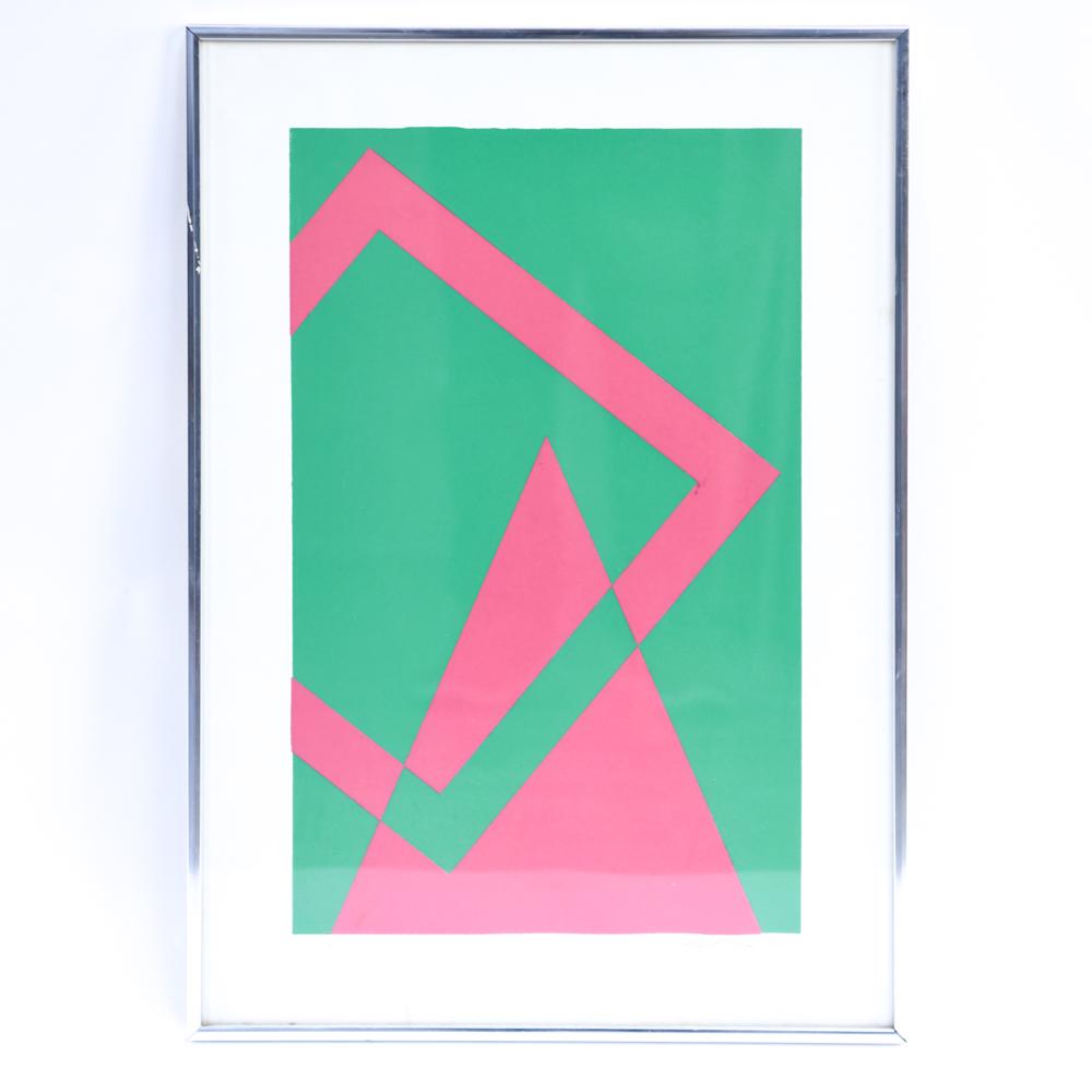 SUE DUNLAP GEOMETRIC SCREENPRINT (1 of 9)