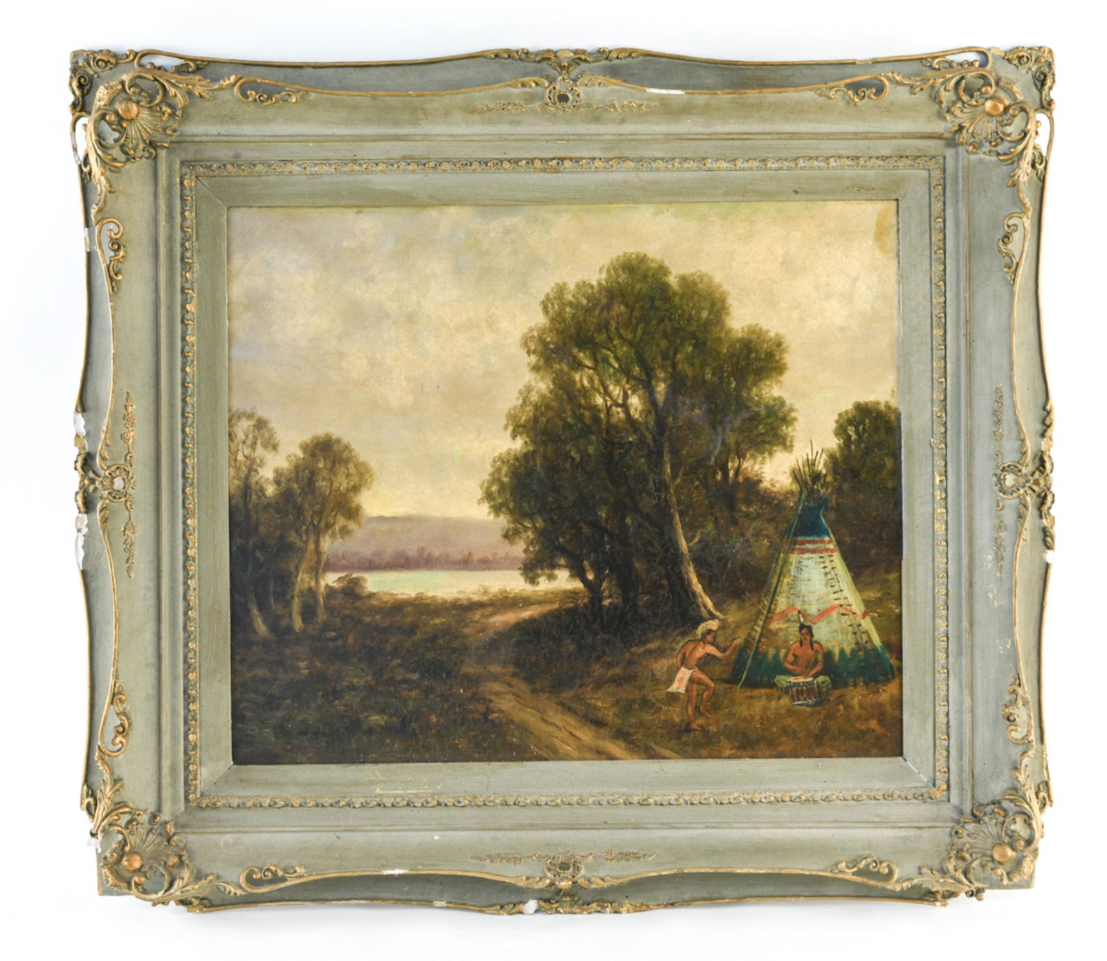 19TH CENTURY O/C NATIVE AMERICANS (1 of 13)