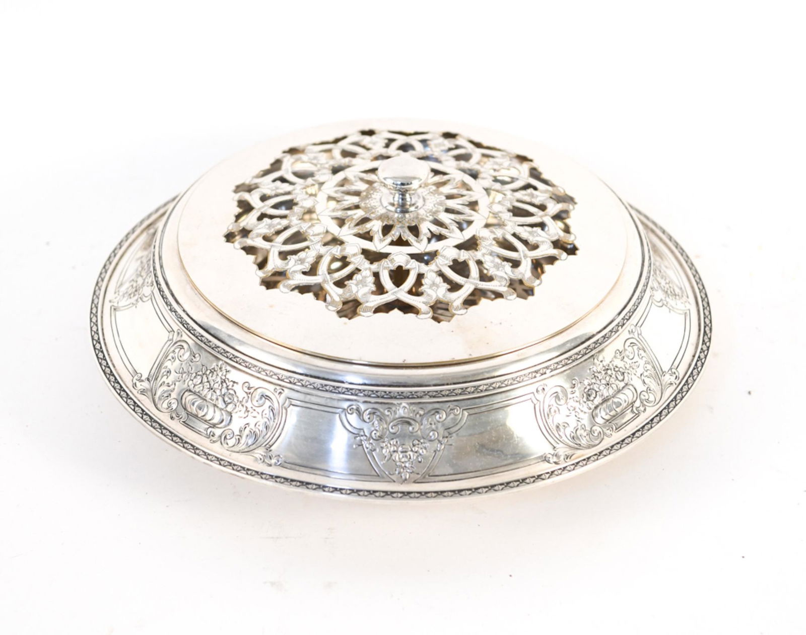 STERLING SILVER FLOWER FROG CENTERPIECE BOWL (1 of 19)