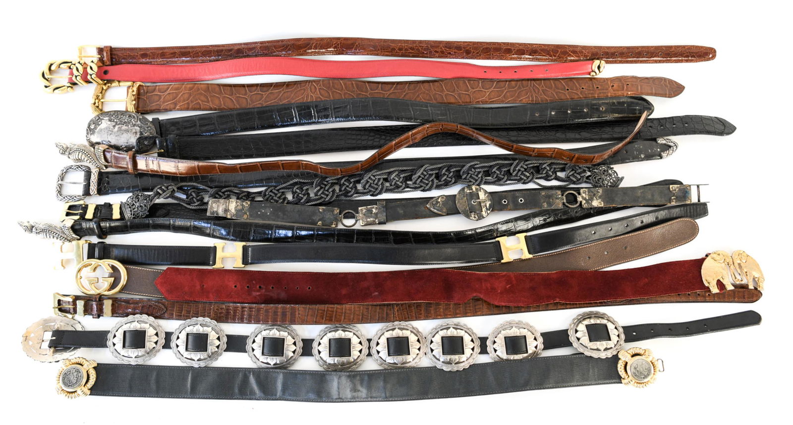 GROUPING OF LADIES DESIGNER BELTS (1 of 11)