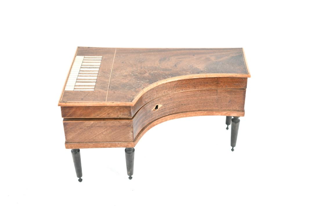 ANTIQUE SHERATON PIANO SEWING BOX (1 of 20)