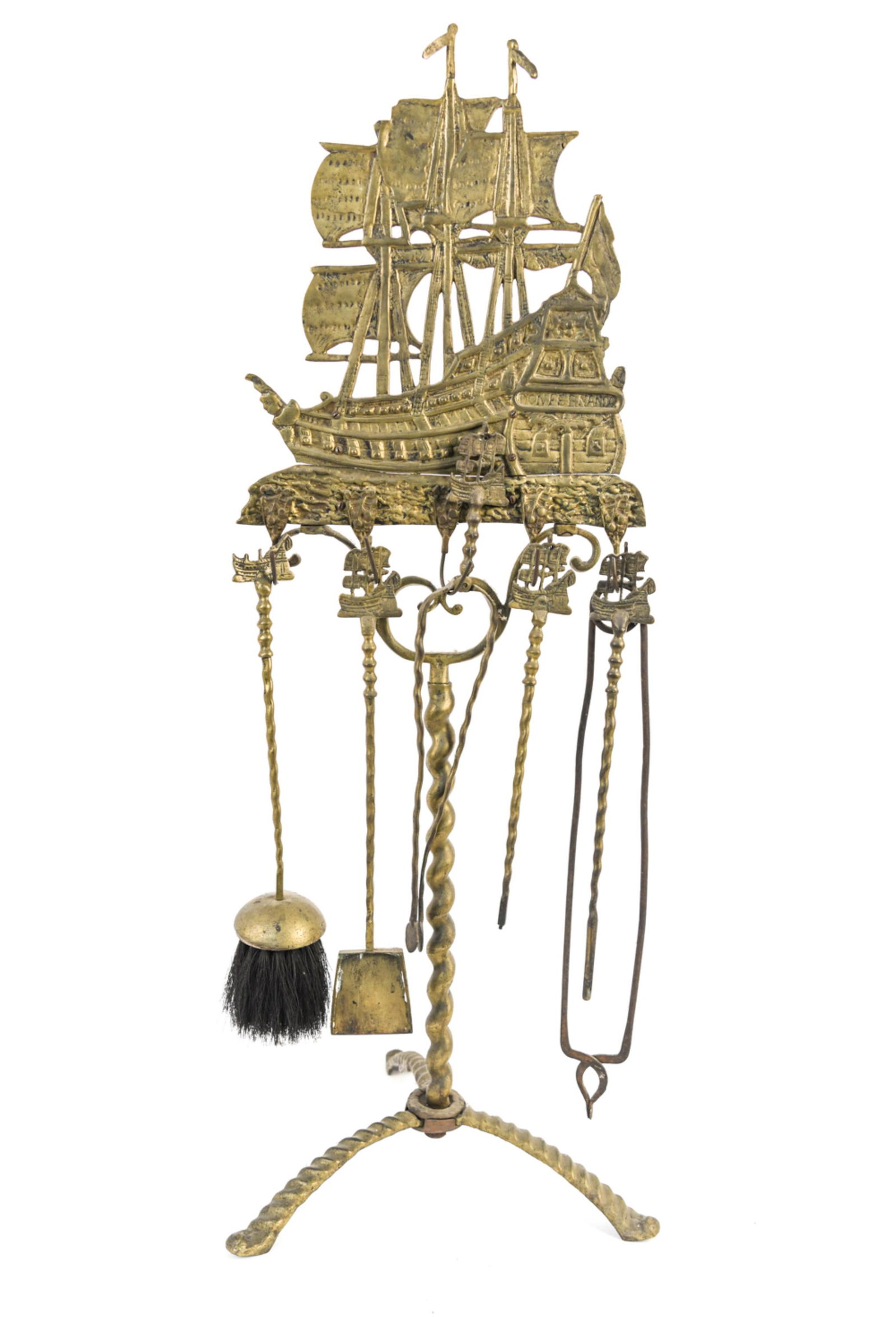 DON FERNANDO SHIP CAST BRASS FIREPLACE TOOLS (1 of 8)