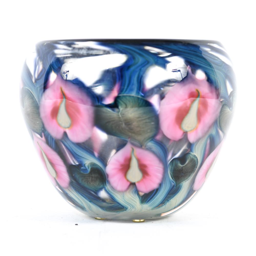 DANIEL LOTTON GLASS ART VASE 1998 (1 of 5)