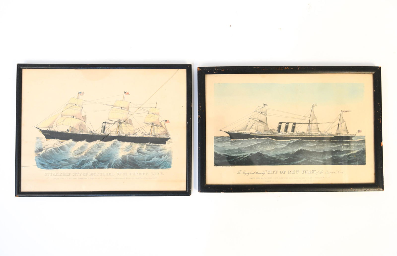(2) STEAM SHIP LITHOGRAPHS (1 of 10)