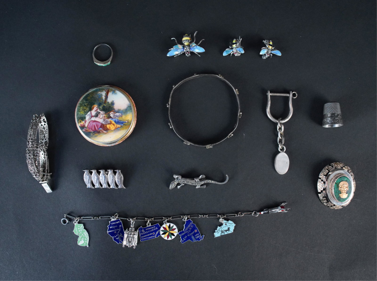 VINTAGE STERLING SIVER JEWELRY ETC (1 of 17)