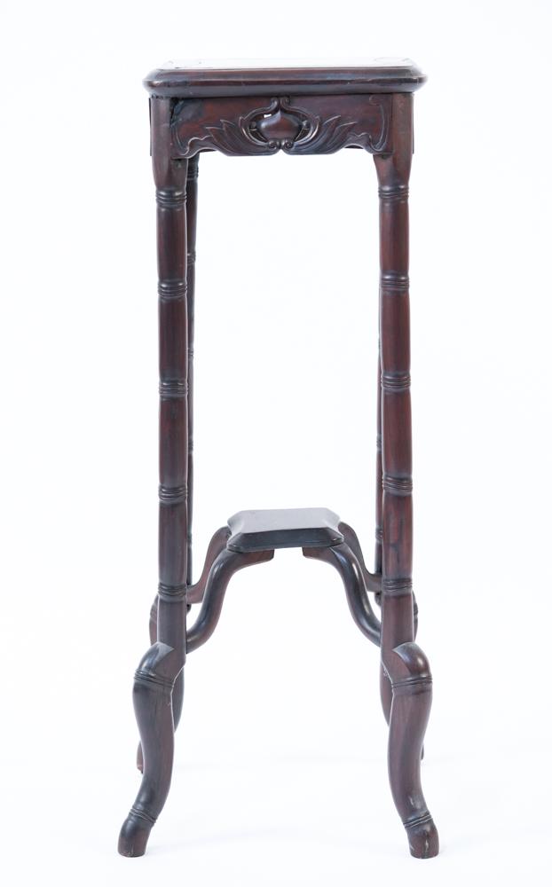 CHINESE CARVED WOOD FAUX BAMBOO STAND (1 of 15)