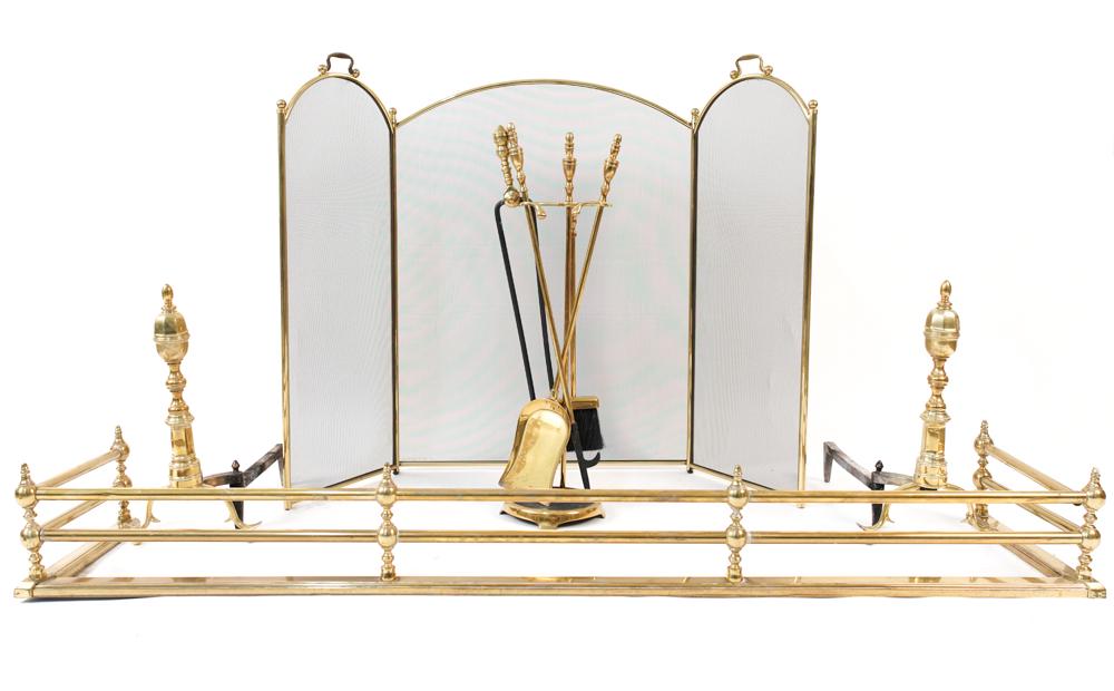 BRASS FIRE PLACE GROUPING (1 of 14)
