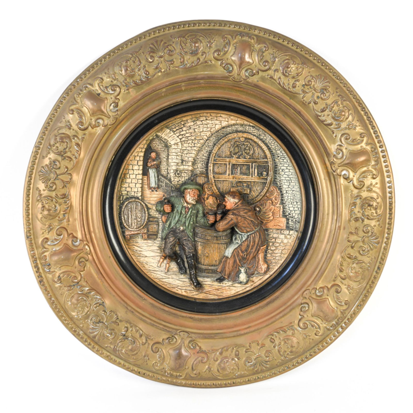 LATE 19TH C. GERMAN CERAMIC CHARGER (1 of 9)