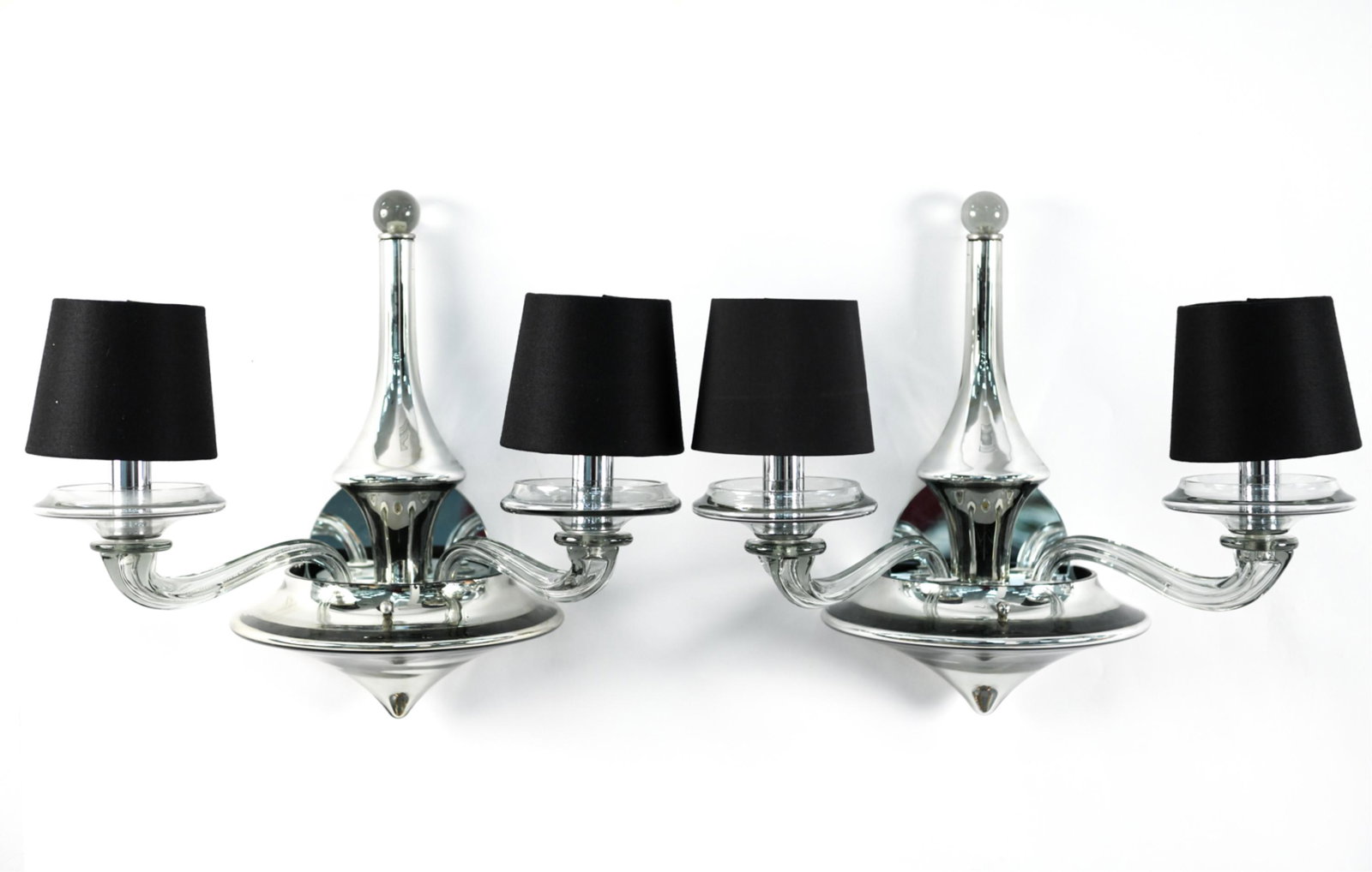 PAIR OF DONGHIA LUNA ITALIAN GLASS SCONCES (1 of 11)