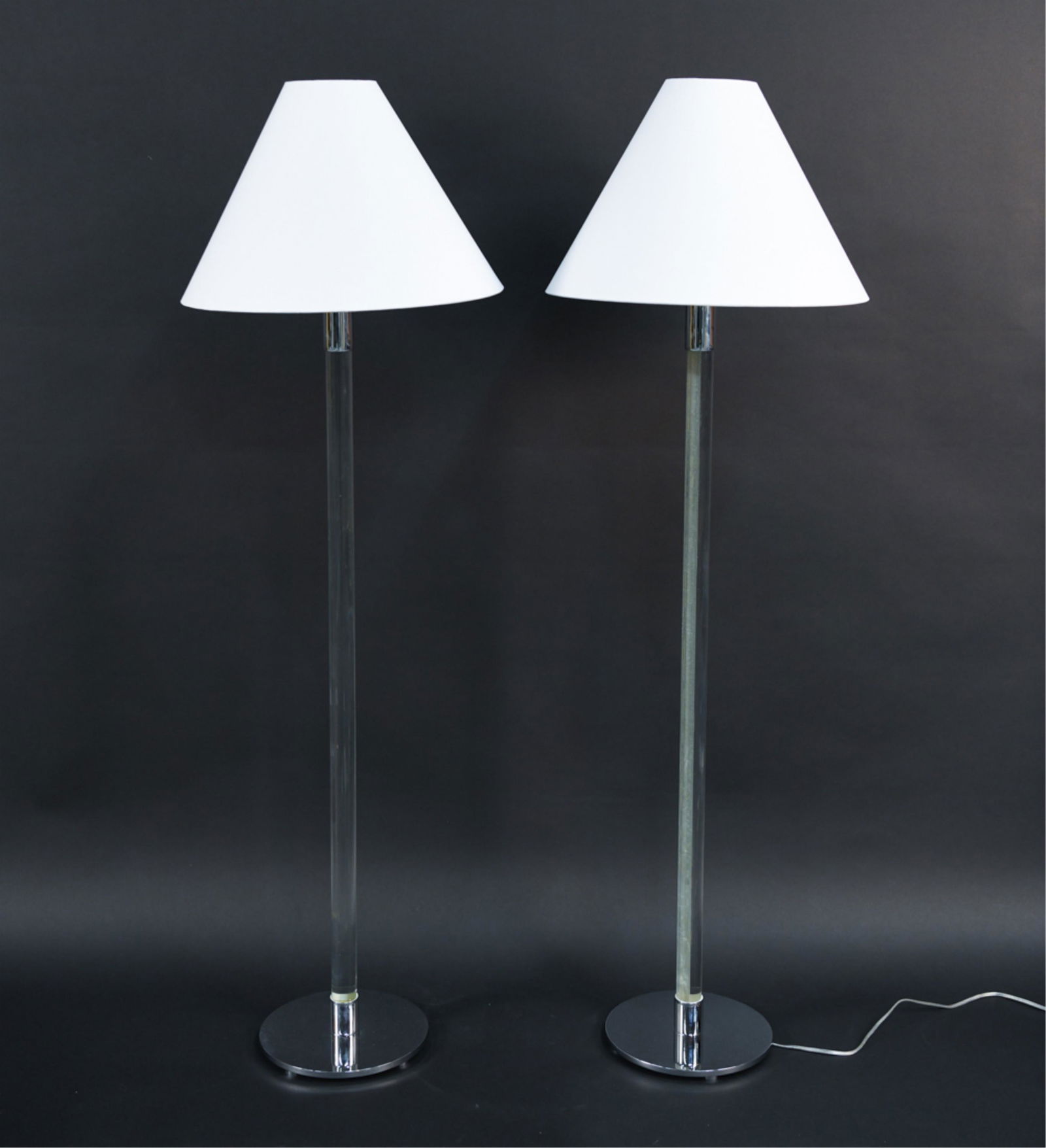 PAIR OF GEORGE HANSEN CRYSTAL ROD FLOOR LAMPS (1 of 11)