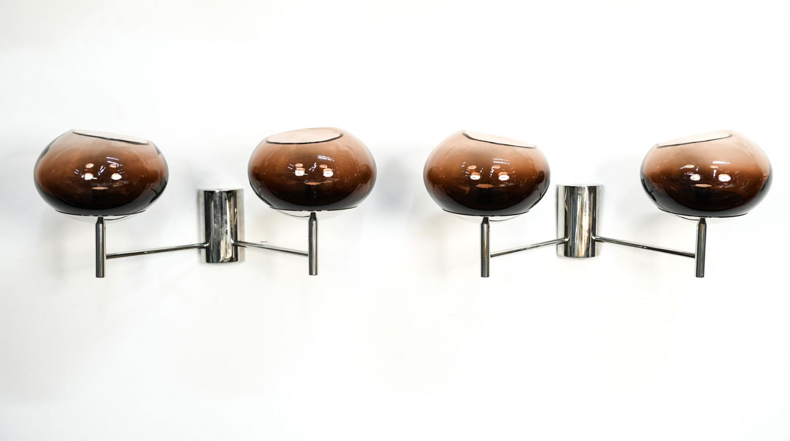 PAIR DONGHIA RENALDO 2-ARM ITALIAN GLASS SCONCES (1 of 8)