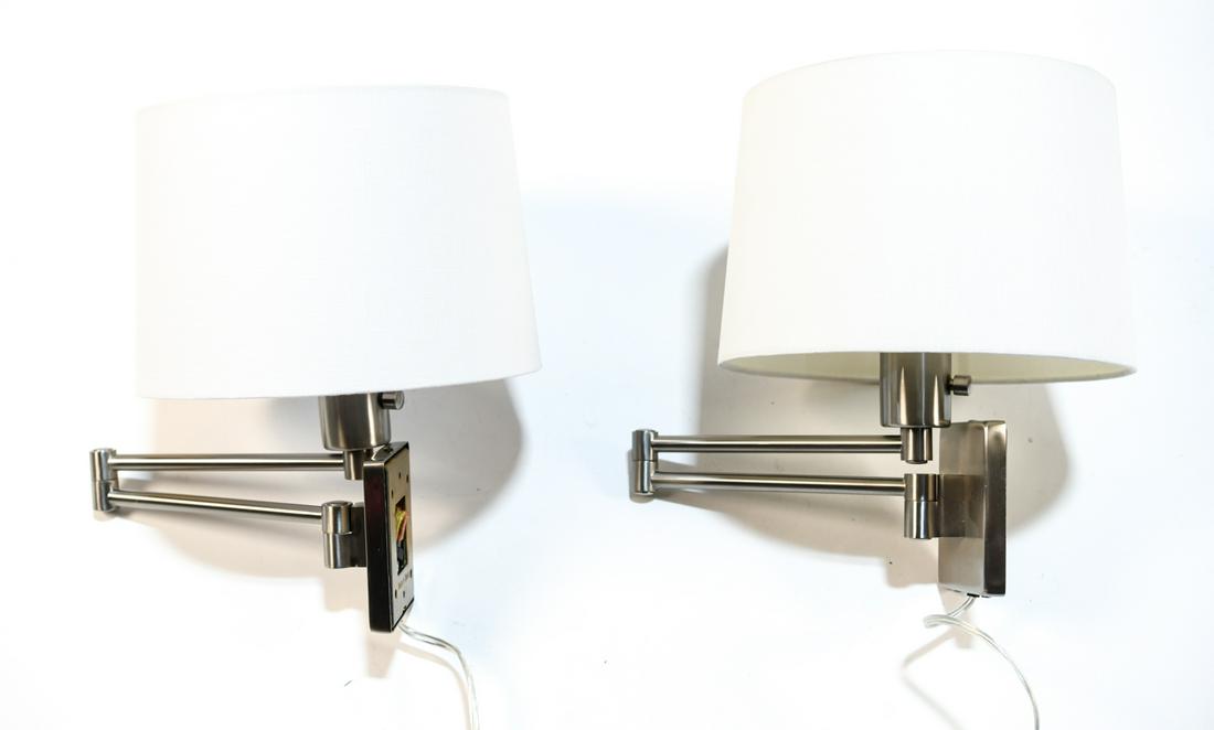 PAIR OF HANSEN SWING ARM SCONCES (1 of 8)