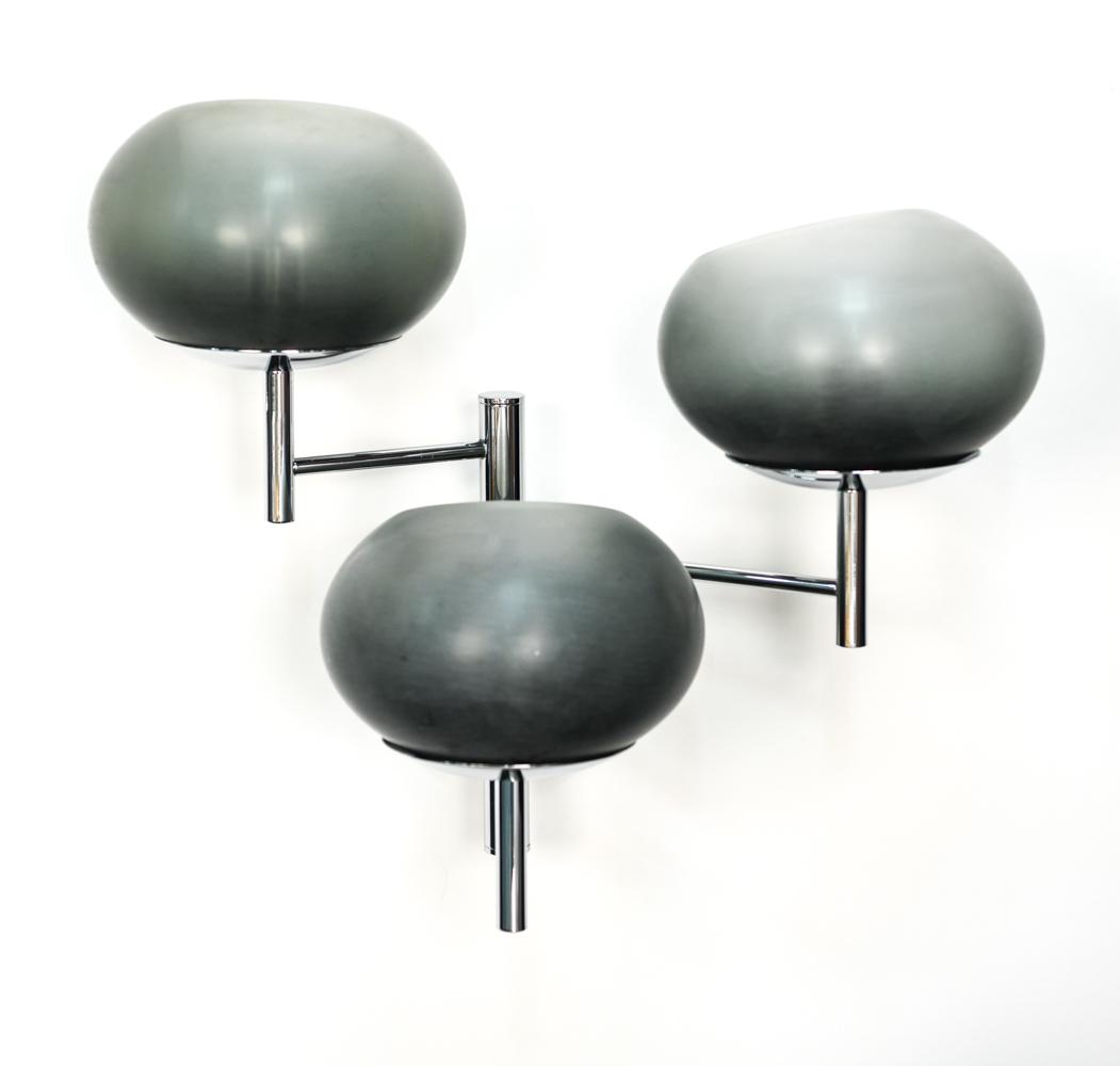 DONGHIA RENALDO THREE ARM ITALIAN GLASS SCONCE (1 of 8)