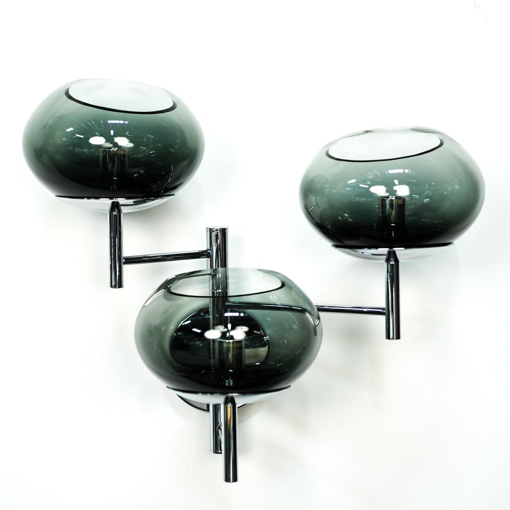 DONGHIA RENALDO 3-ARM ITALIAN GLASS SCONCE (1 of 6)