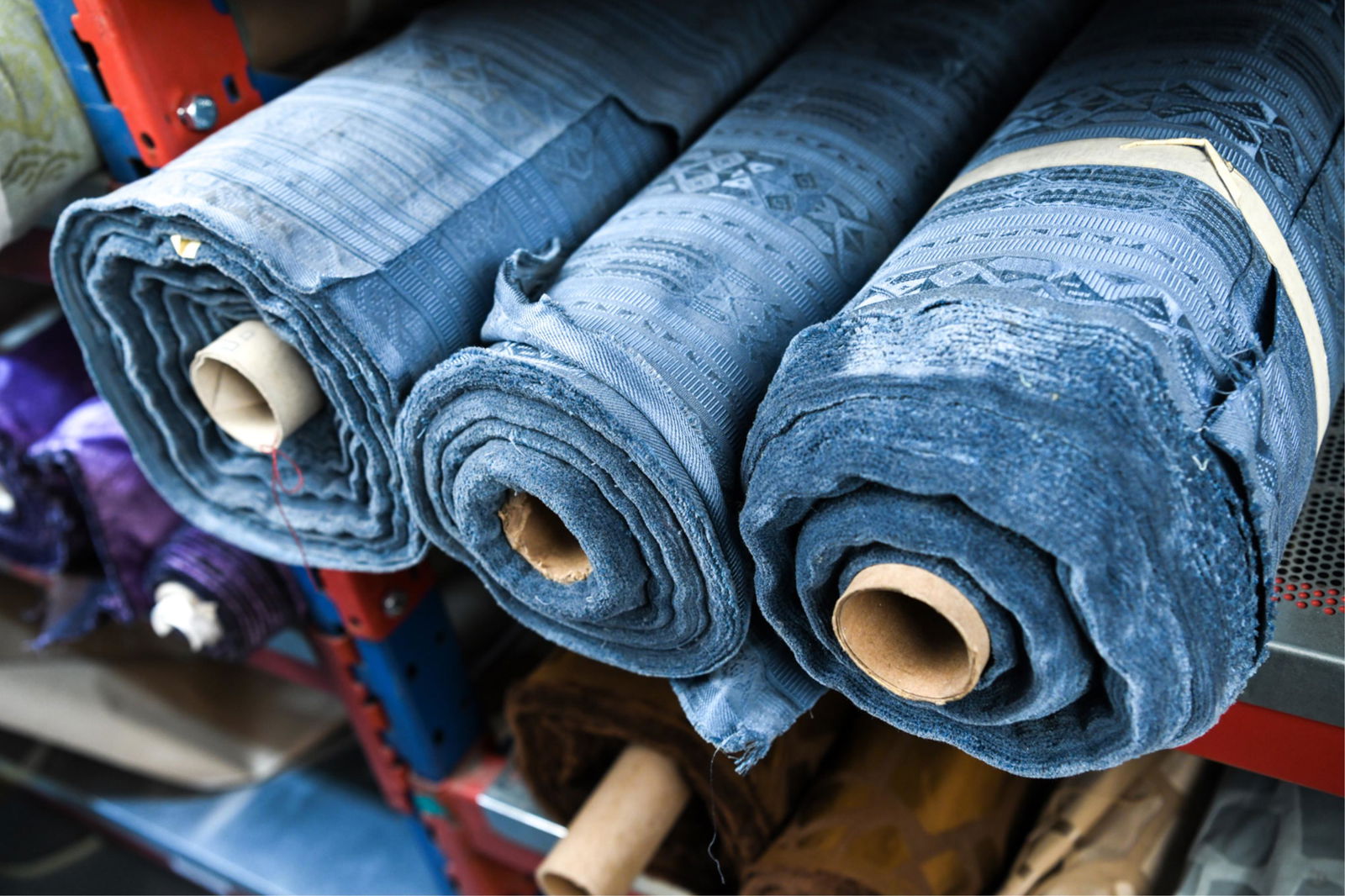 (3) DONGHIA FABRIC "EMPRESS BLUE" B10113-2 (1 of 6)