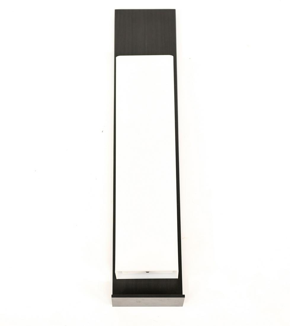 WALL SCONCE: Rectangular wall sconce with black accent. Dimensions: H 29" x W 6" x D 4" Condition: Like new.