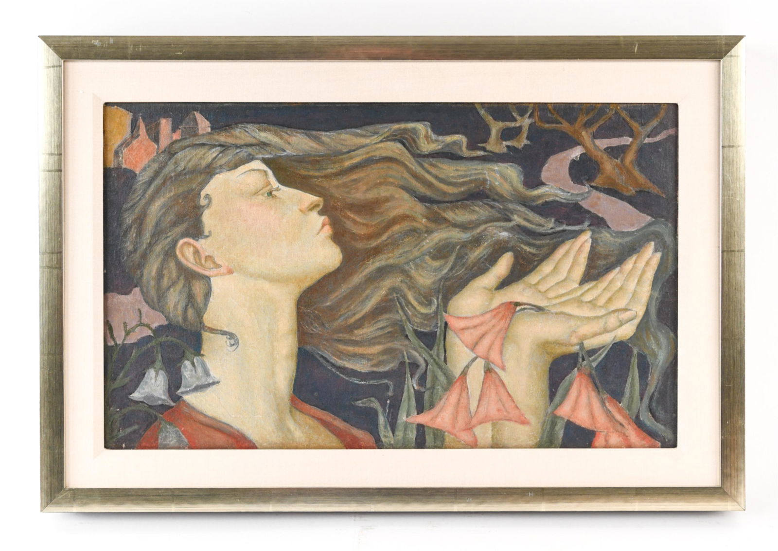 ART NOUVEAU PAINTING OF WOMAN (1 of 8)