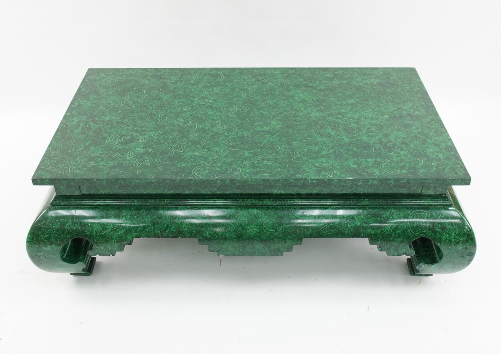 FAUX PAINTED MALACHITE COFFEE TABLE (1 of 19)