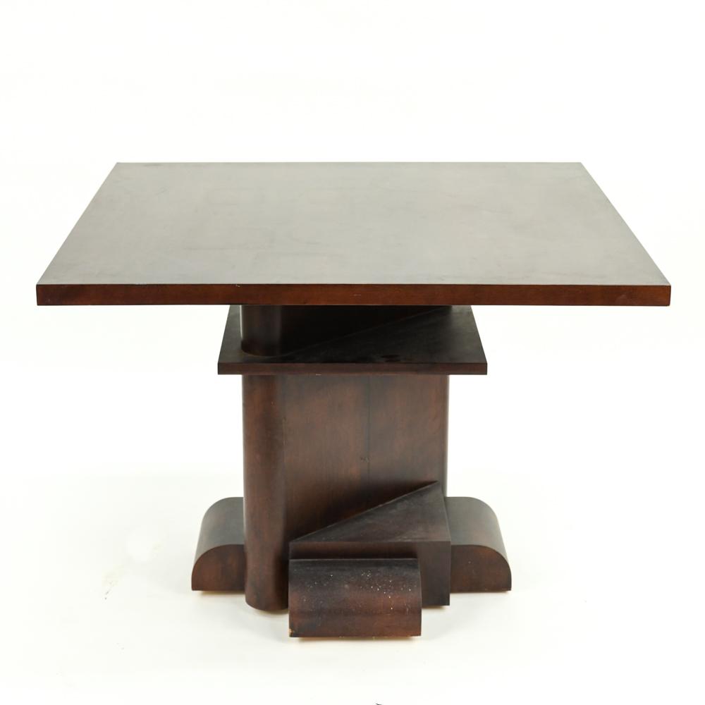 DECO STYLE SCULPTURAL WOODEN TABLE (1 of 19)