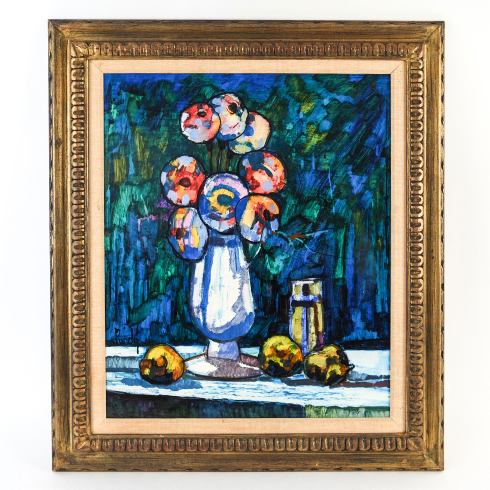 DONALD PURDY (1924-2018) OIL BOARD: Signed lower left. In period frame. Provenance: Purchased in Joan Avnet Galleries in 1968. Dimensions: (Frame) H 31.5" x W 27.5" (Sight) H 23.5" x W 19.5" Condition: Some soiling to linen liner. Some