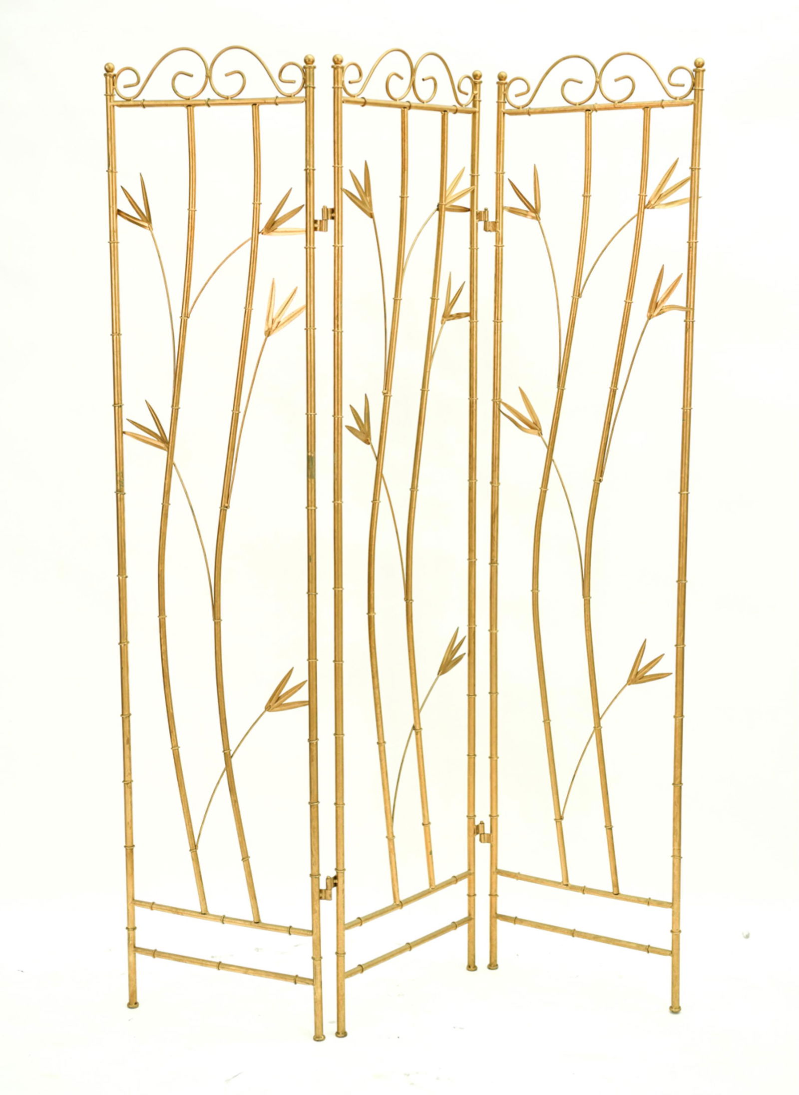 FAUX BAMBOO METAL FOLDING SCREEN (1 of 11)